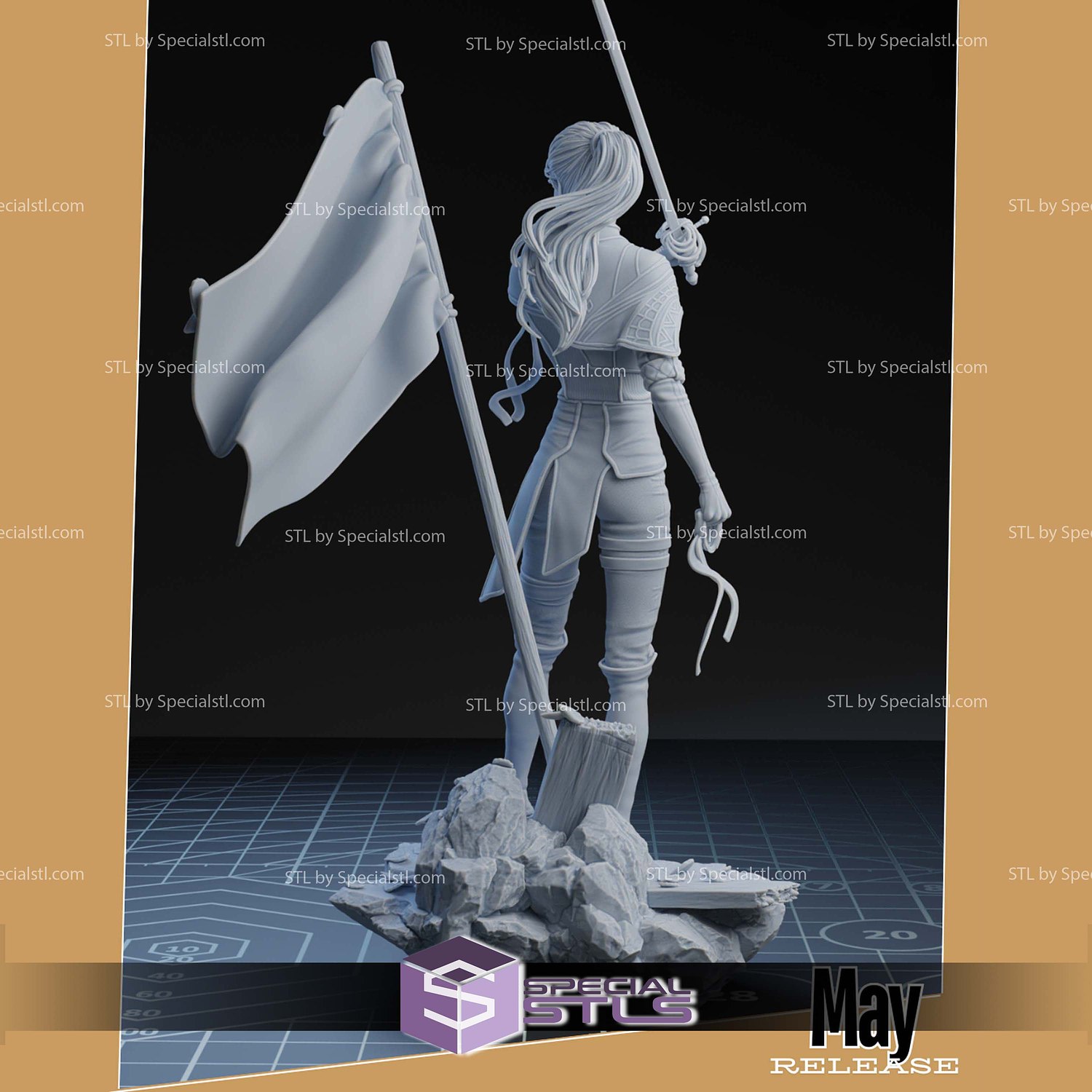 Maelle Clair Obscur Expedition 33 STL Files 3D Model — view 3