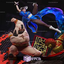 Chun Li vs Zangief Combitation 3D Printer Files STL Model