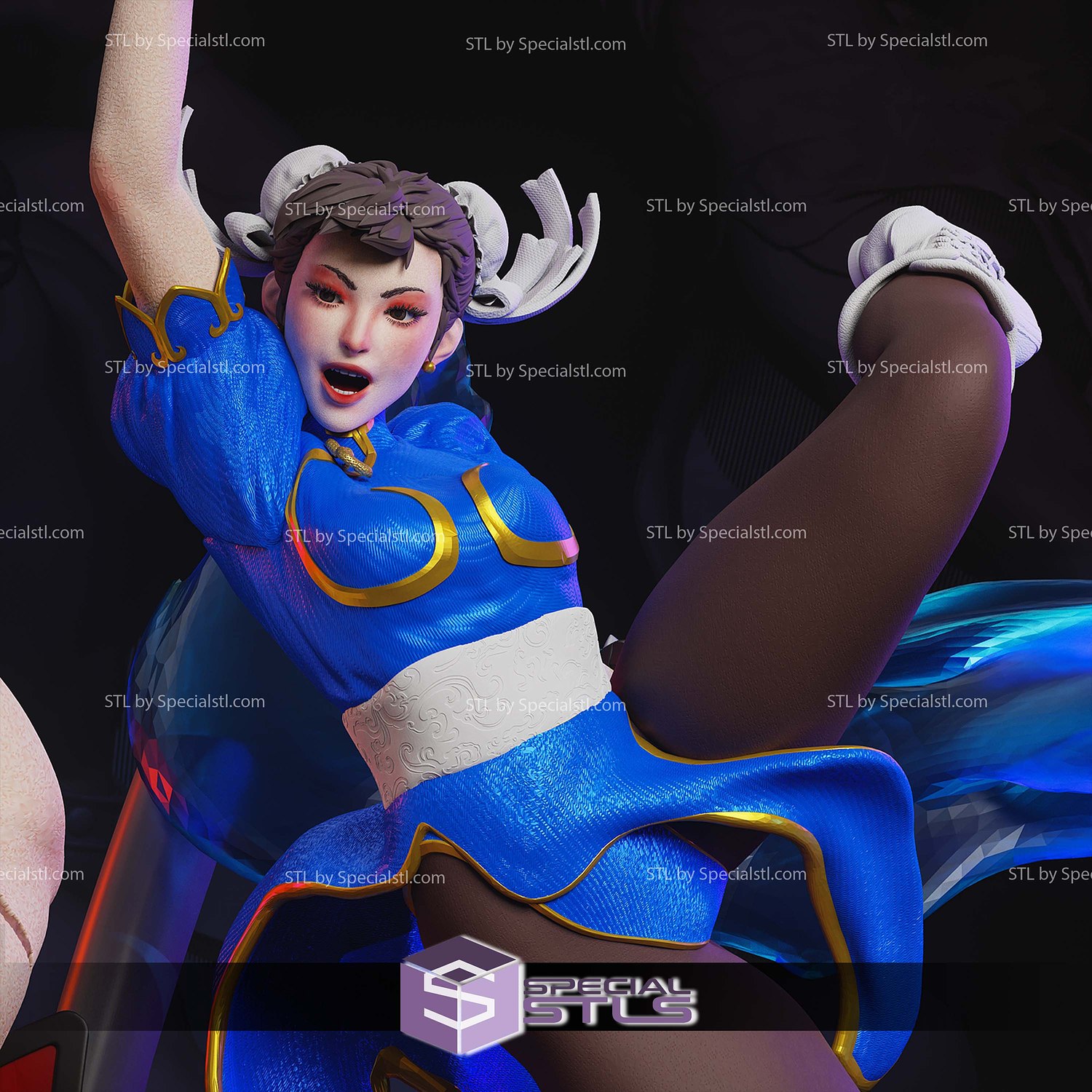 Chun Li vs Zangief Combitation 3D Printer Files STL Model — view 4
