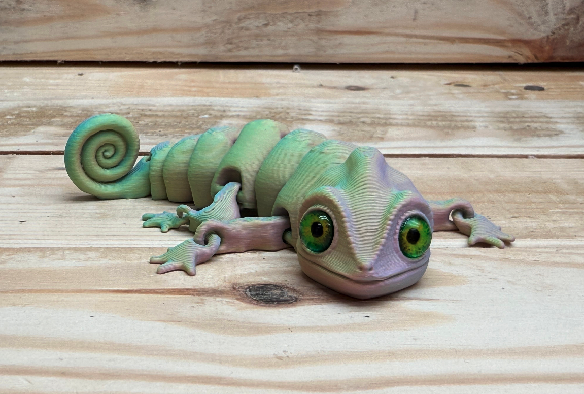 Chameleon (Glass Eyes) 3D STL Model
