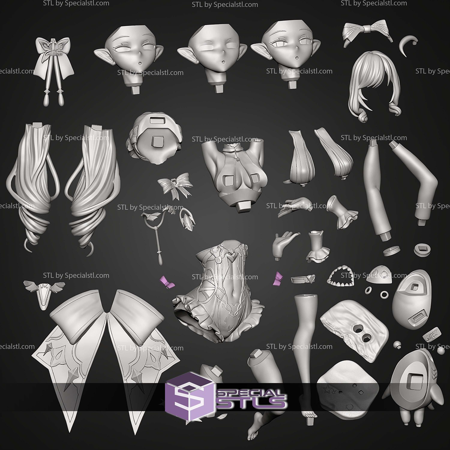 Vivian Iris Of The Shore Zenless Zone Zero 312mm STL Files 3D Model — view 2