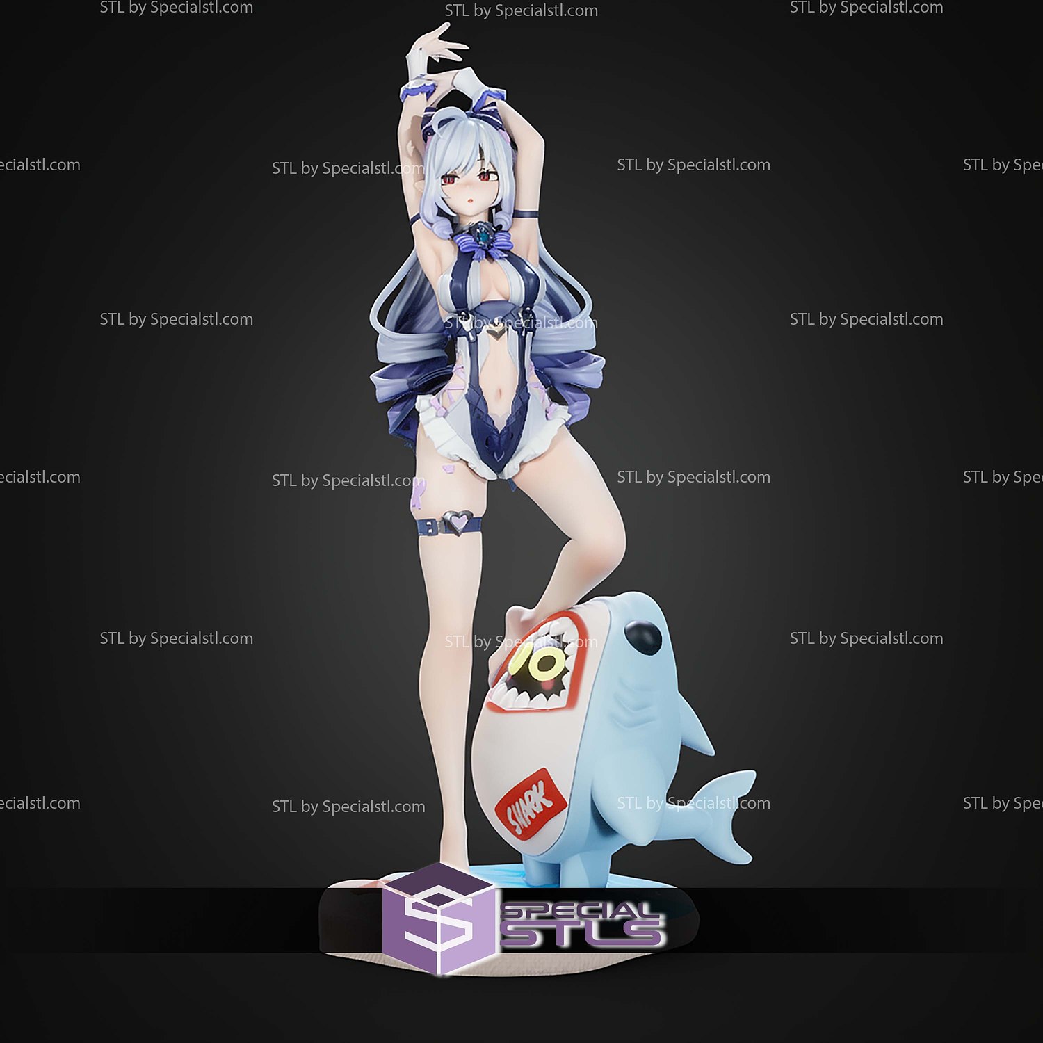 Vivian Iris Of The Shore Zenless Zone Zero 312mm STL Files 3D Model — view 3