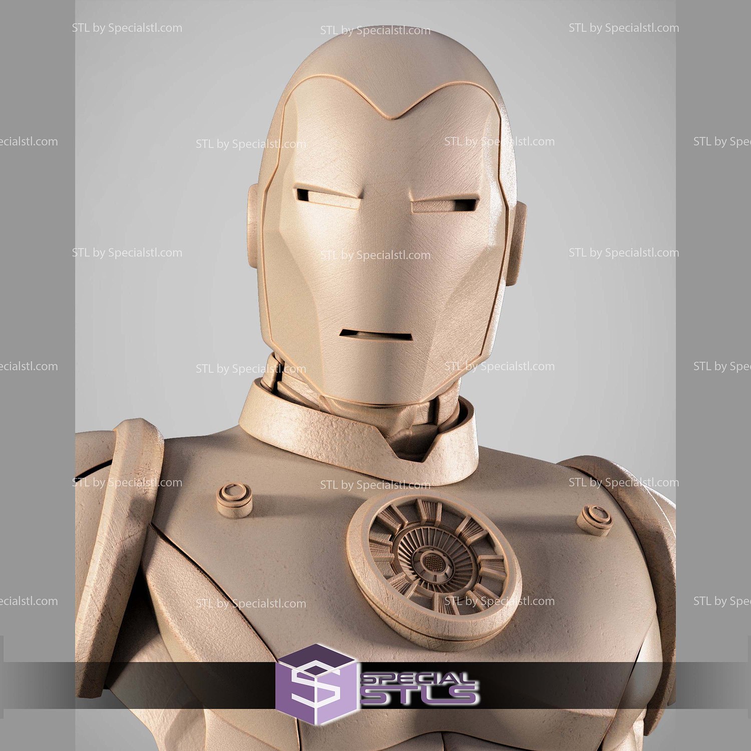 Ironman Comics Portrait Bust 3D Printer Files STL Model — view 2