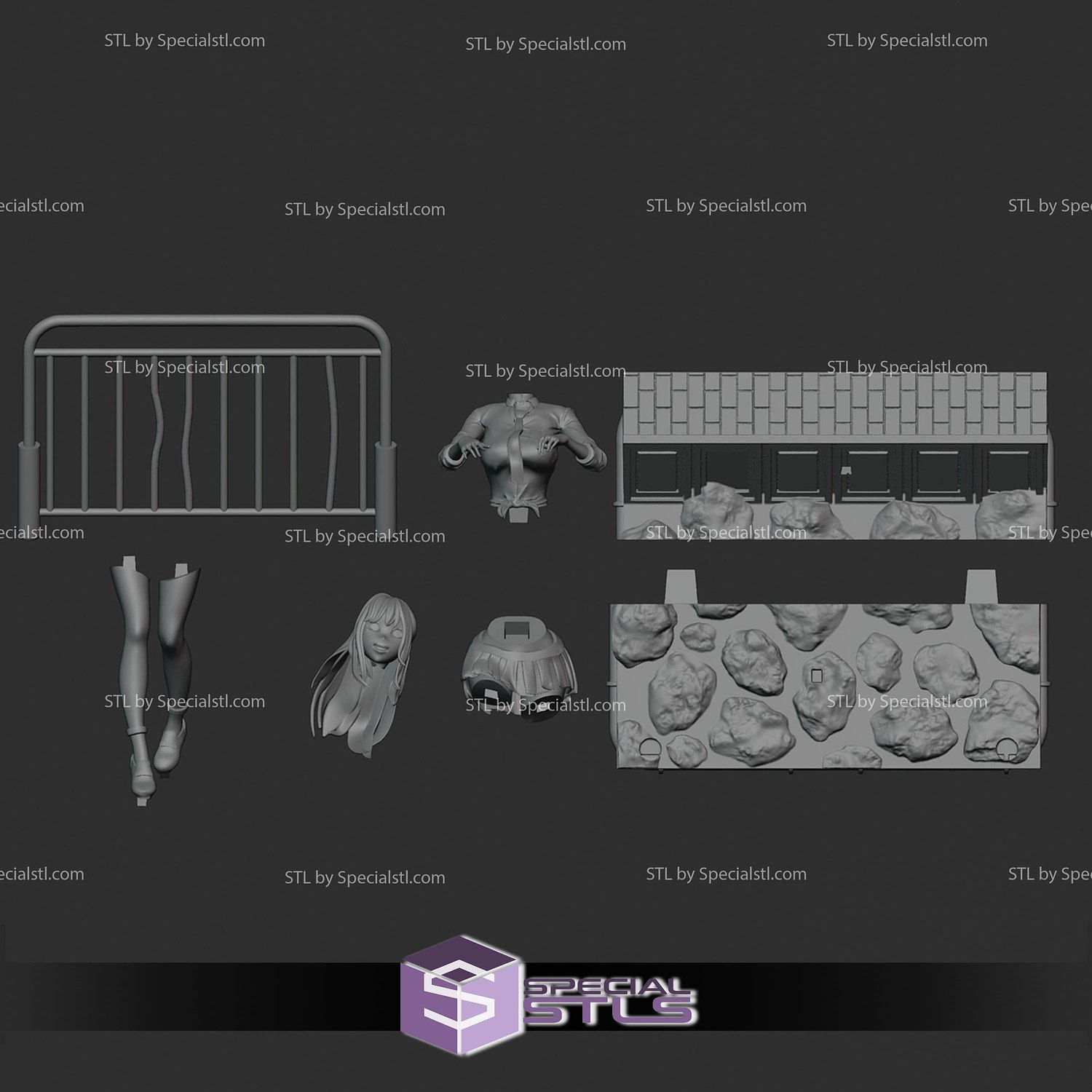 Marin Kitagawa by the Gate 3D Print Files STL Model — view 2