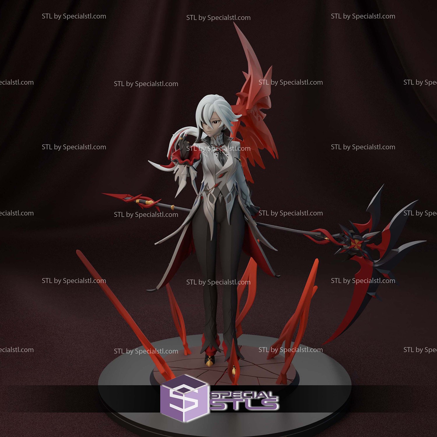 Arlecchino Genshin Impact 3D Printer Files STL Model — view 6