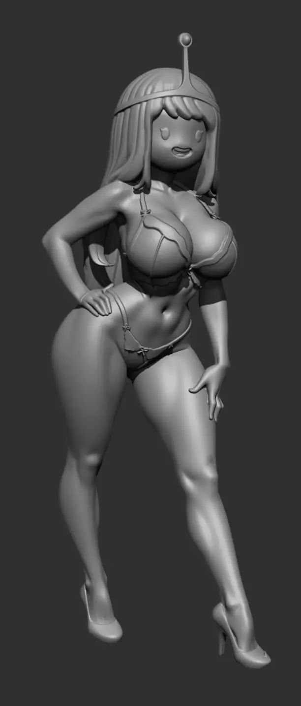 Bubblegum princess Include version printable stl file 3D Model