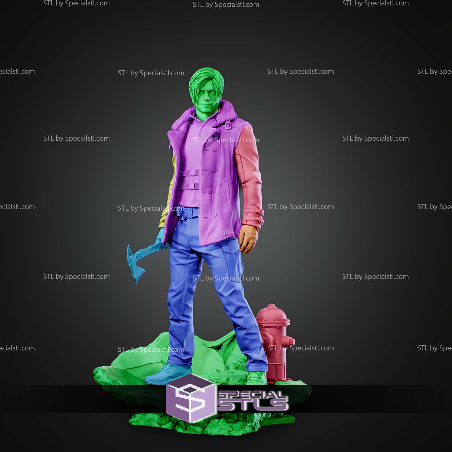 Leon Residual Evil Requiem 1-6 STL Files 3D Model — view 2