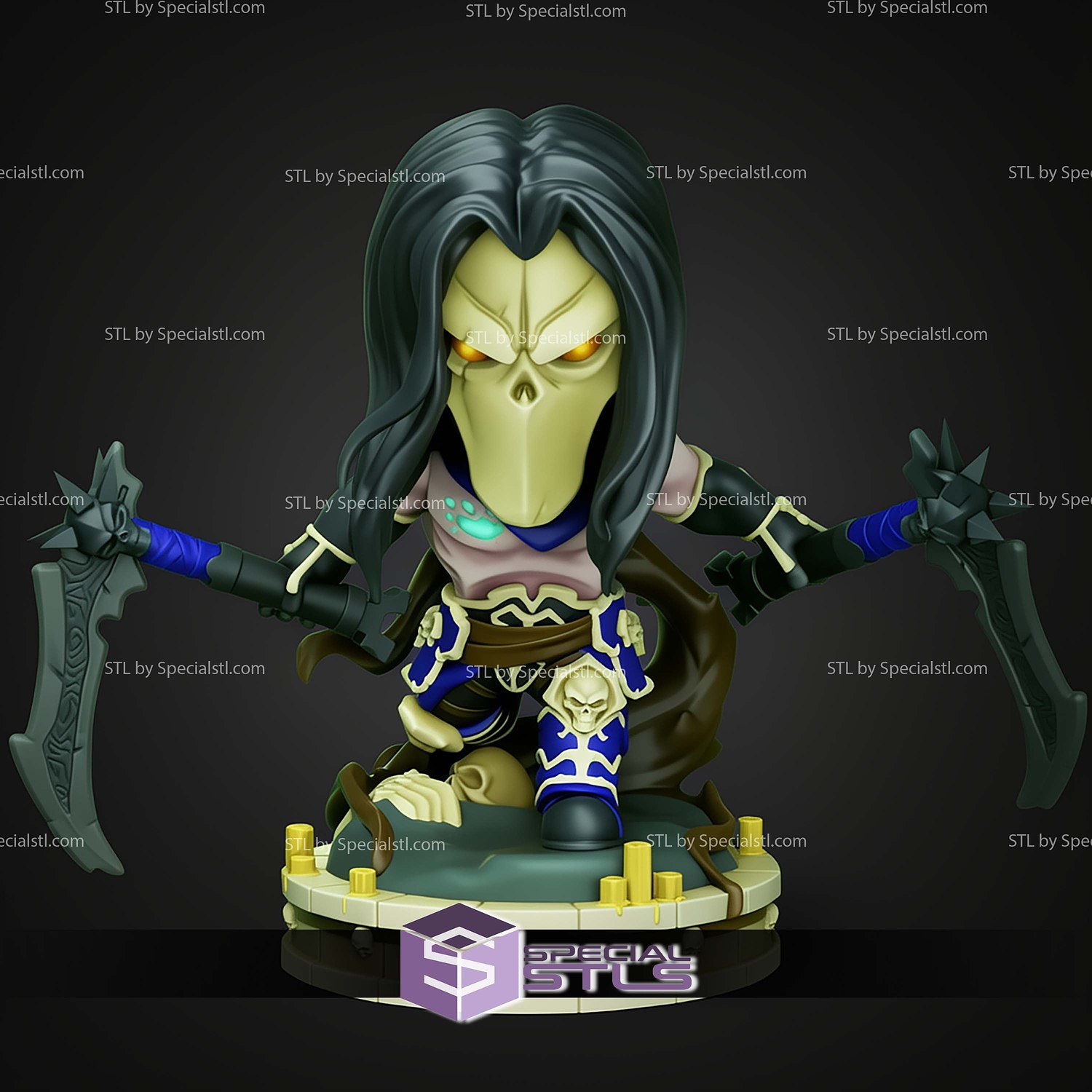 Chibi STL Collection Darksiders Death 3D Model — view 2