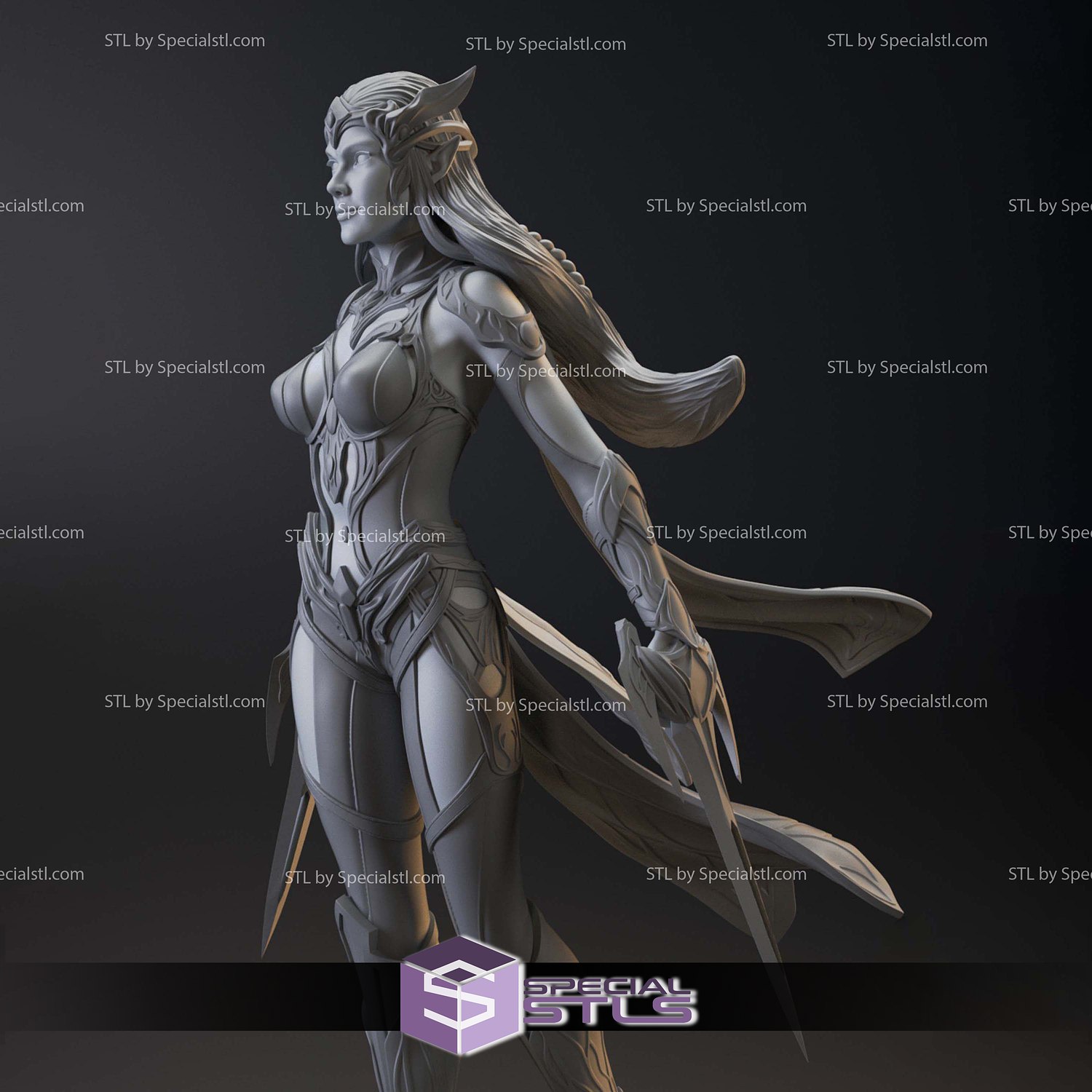 Nibai Double Dagger 3D Printer Files STL Model — view 6