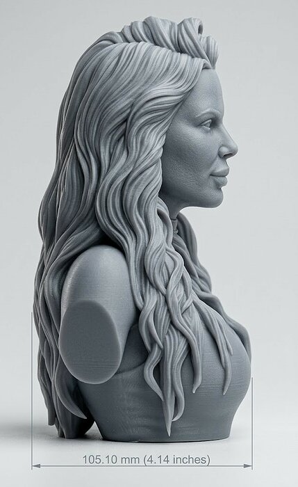 Phoenix Marie bust 3D OBJ Model — view 3
