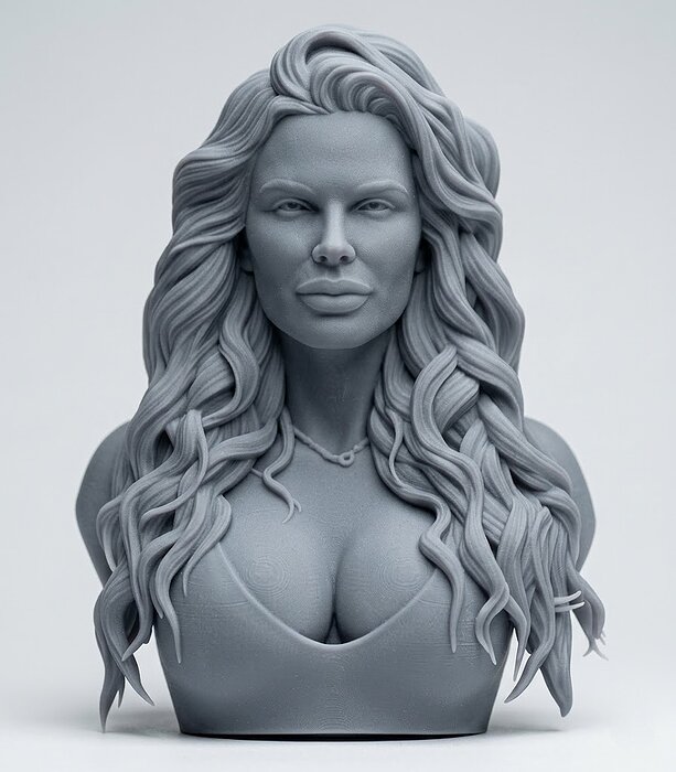 Phoenix Marie bust 3D OBJ Model — view 4