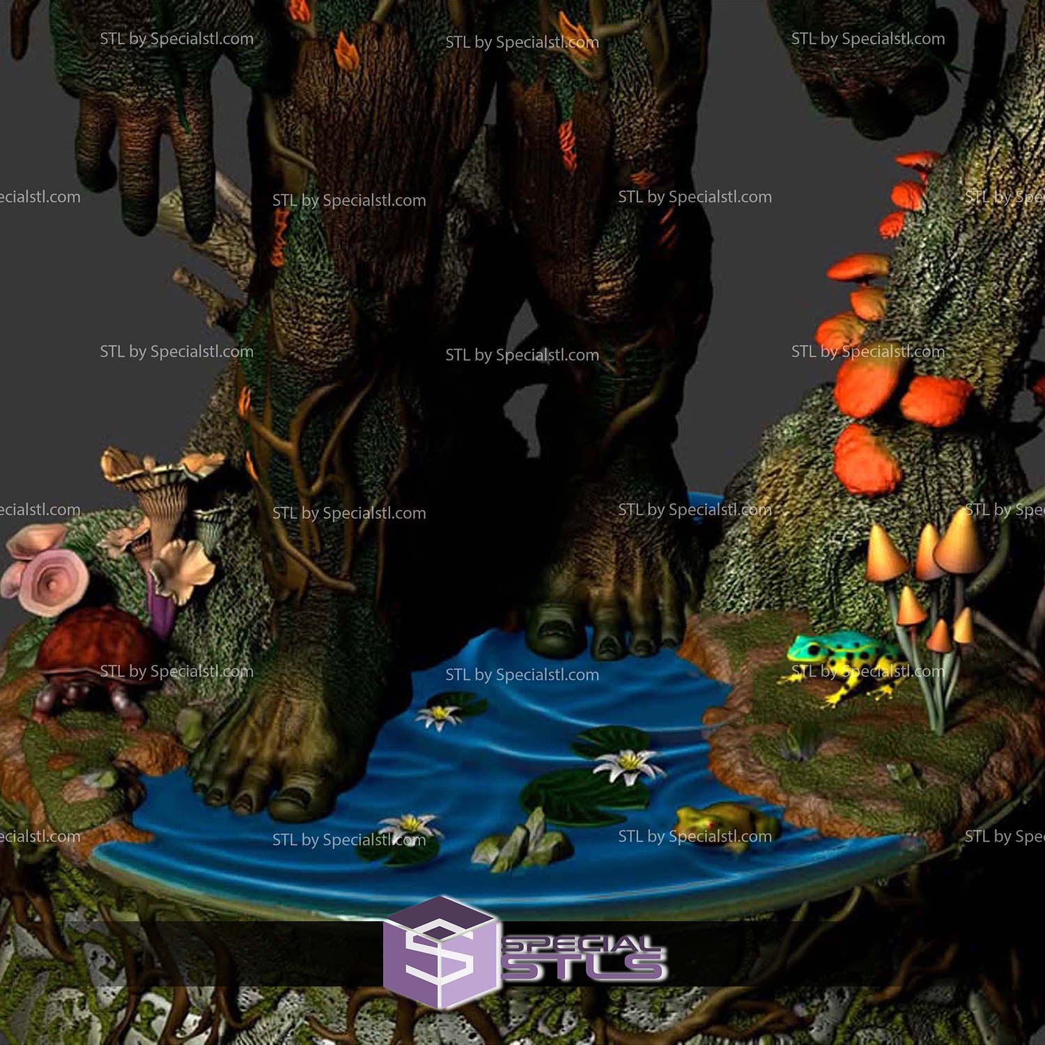 Swamp Thing Jungle 3D Printer Files STL Model — view 2