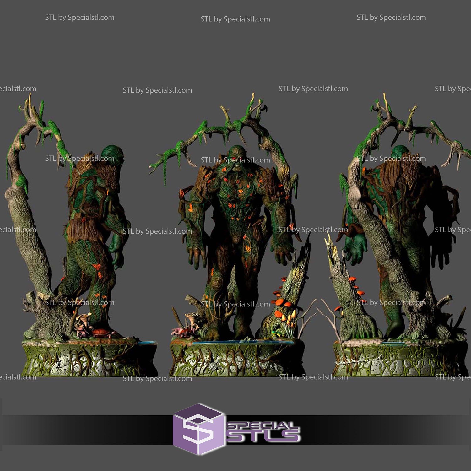 Swamp Thing Jungle 3D Printer Files STL Model — view 7