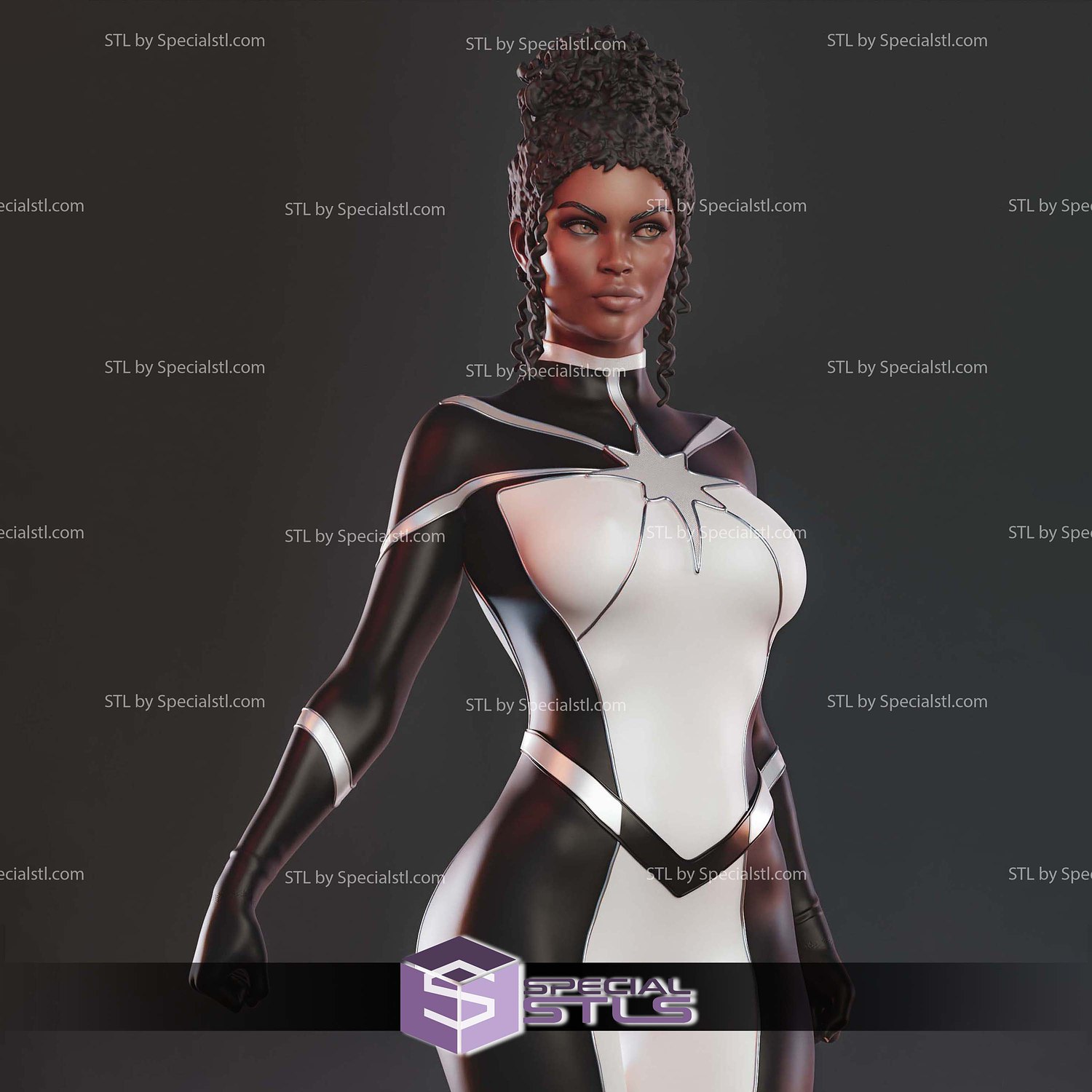 Monica Rambeau Marvel STL Printer Files 3D Model — view 6