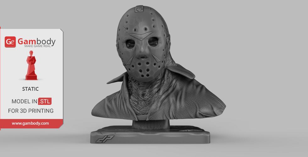 Jason Bust 3D Printer Files | Assembly STL Model