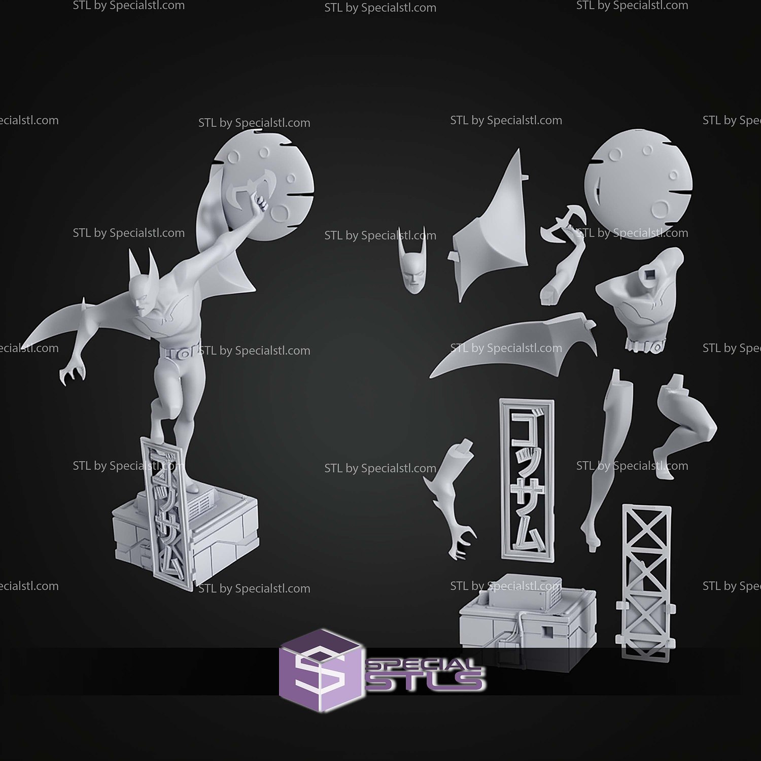Batman Beyond 269mm STL Files 3D Model — view 3