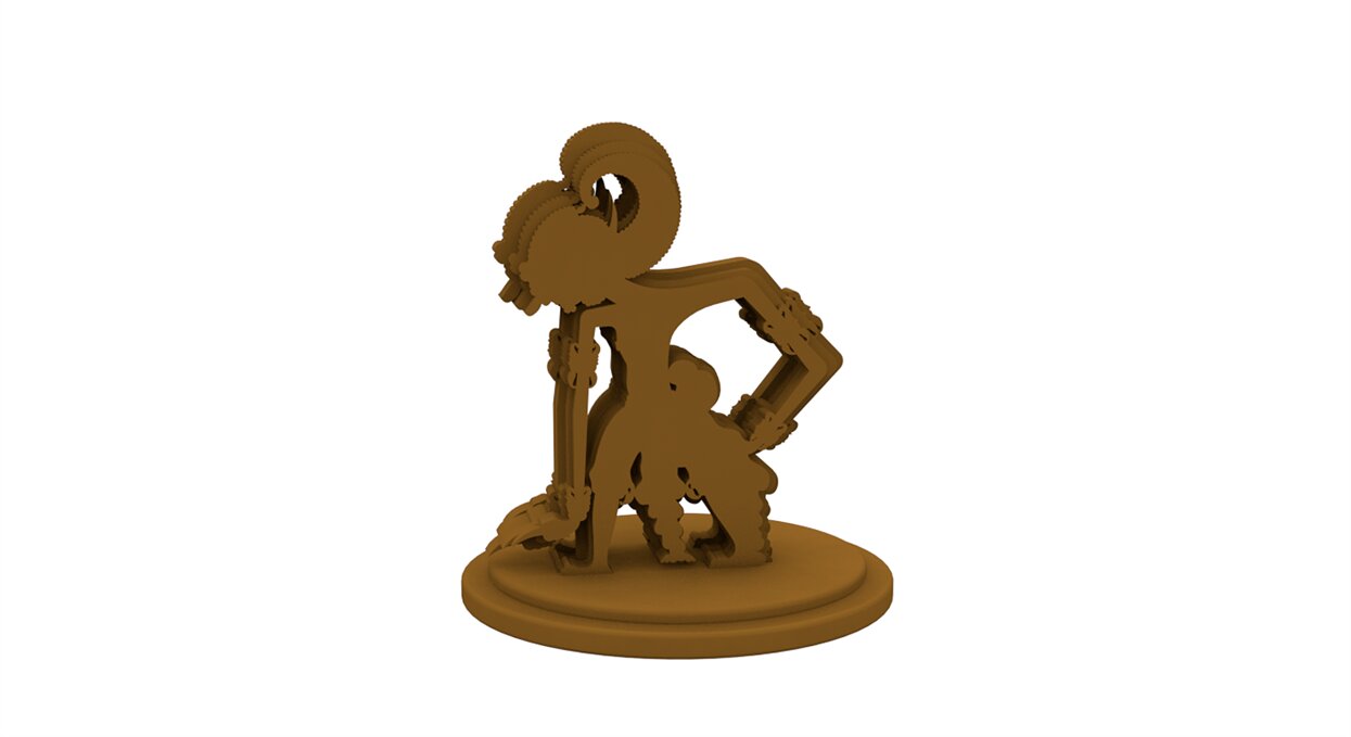 Table Top 3d Arjuna STL Model — view 4
