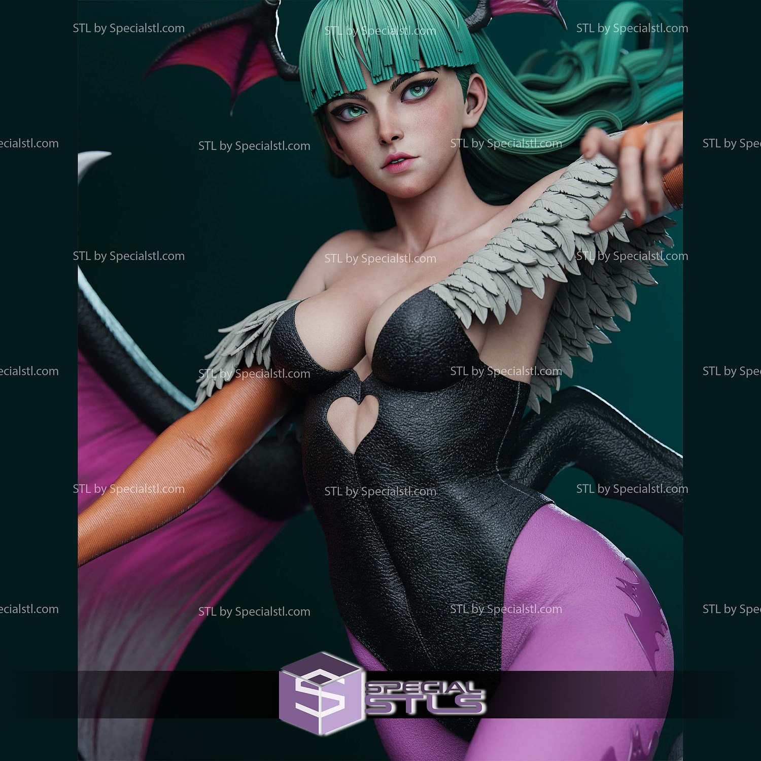 Morrigan Darkstalkers 340mm 3D Printer Files STL Model — view 2