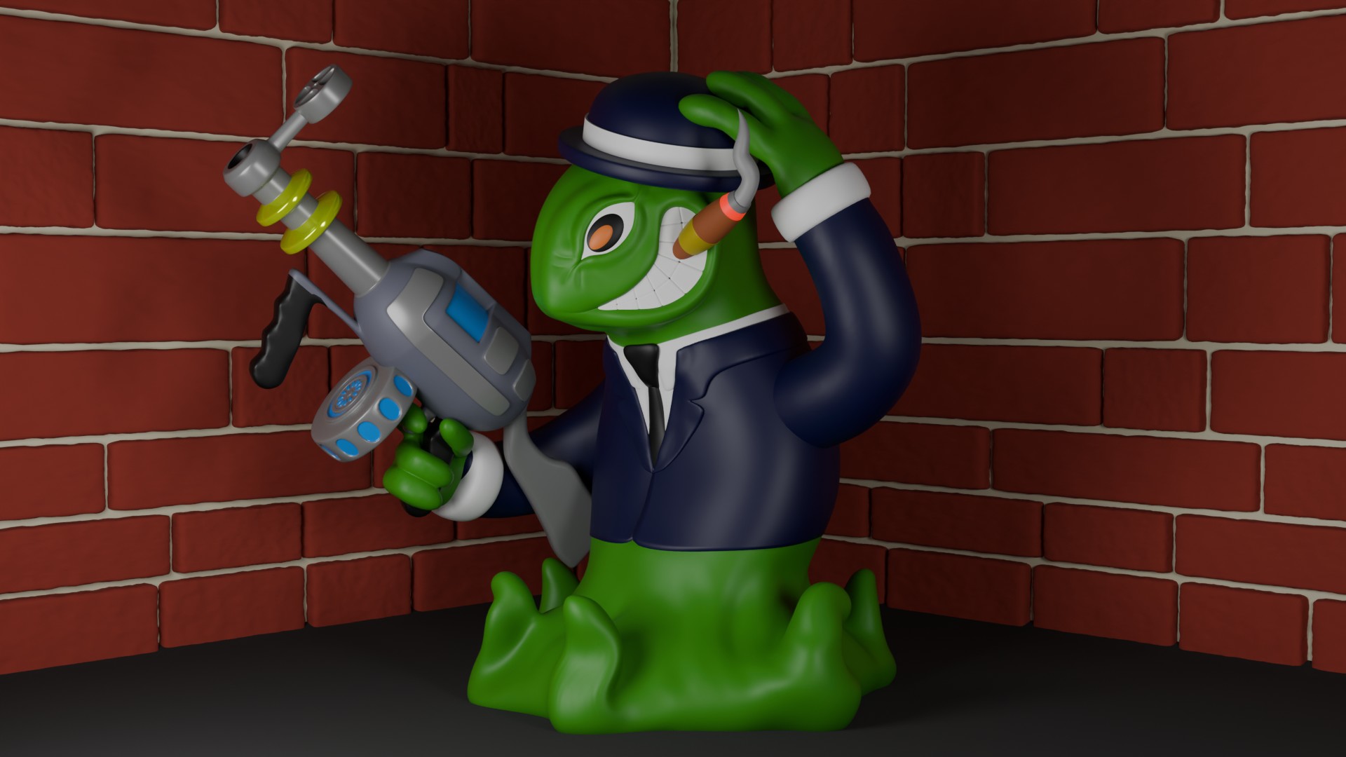 Slimy Space Gangster 3D STL Model