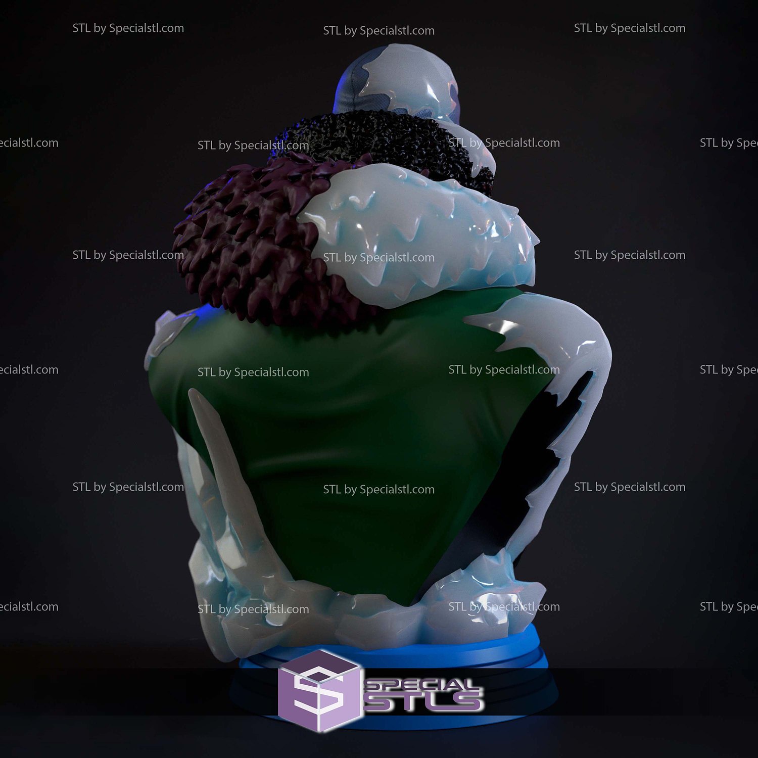 Kuzan Aokiji Bust STL Printer Files 3D Model — view 2