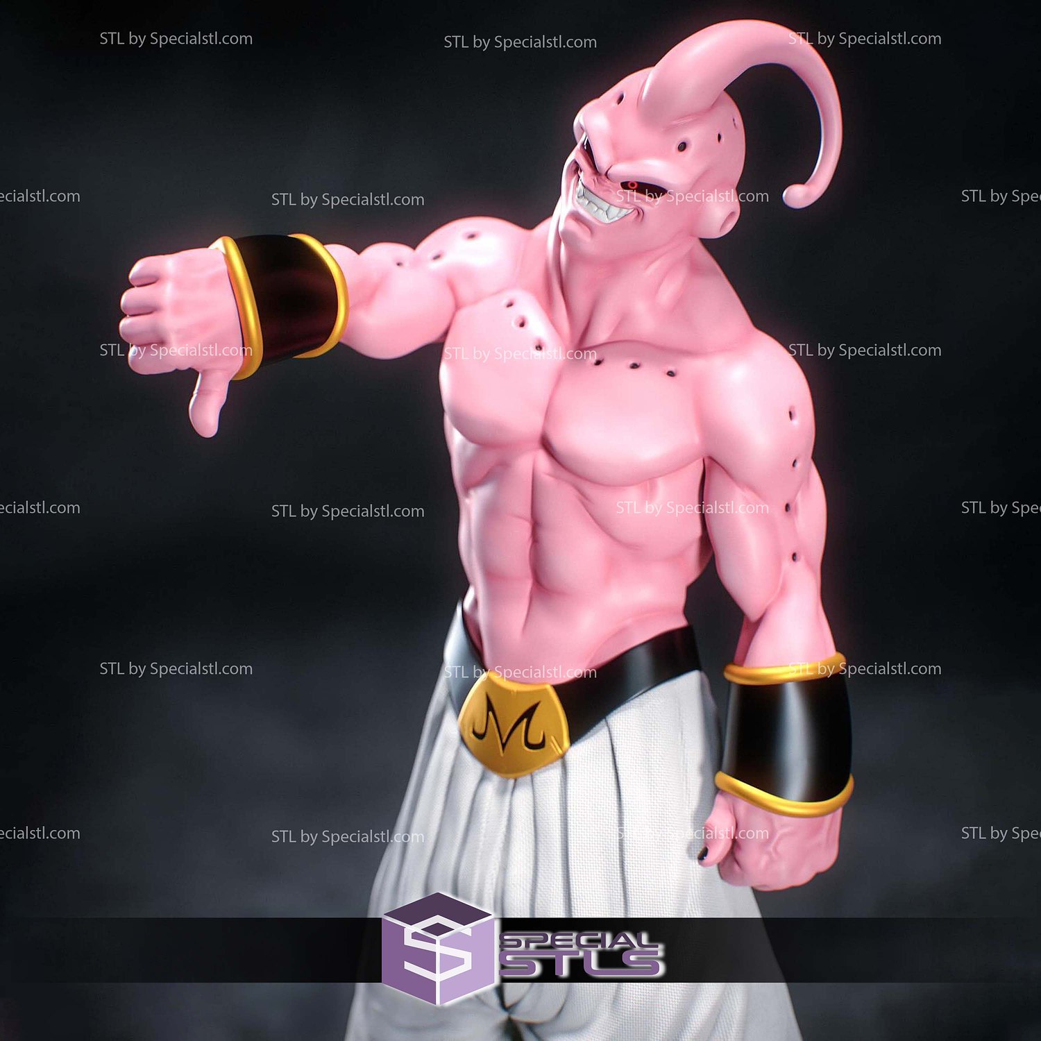 Majin Boo Dislike STL Printer Files 3D Model — view 5