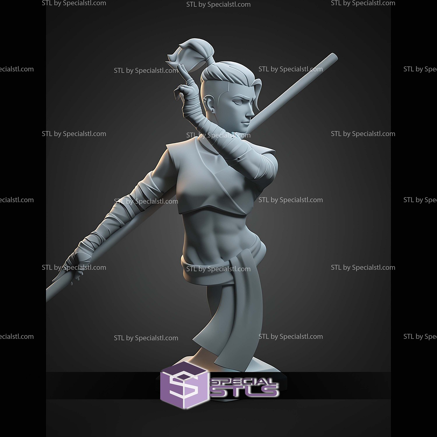 Beauregard Lionett The Mighty Nein Bust STL Files 3D Model — view 3