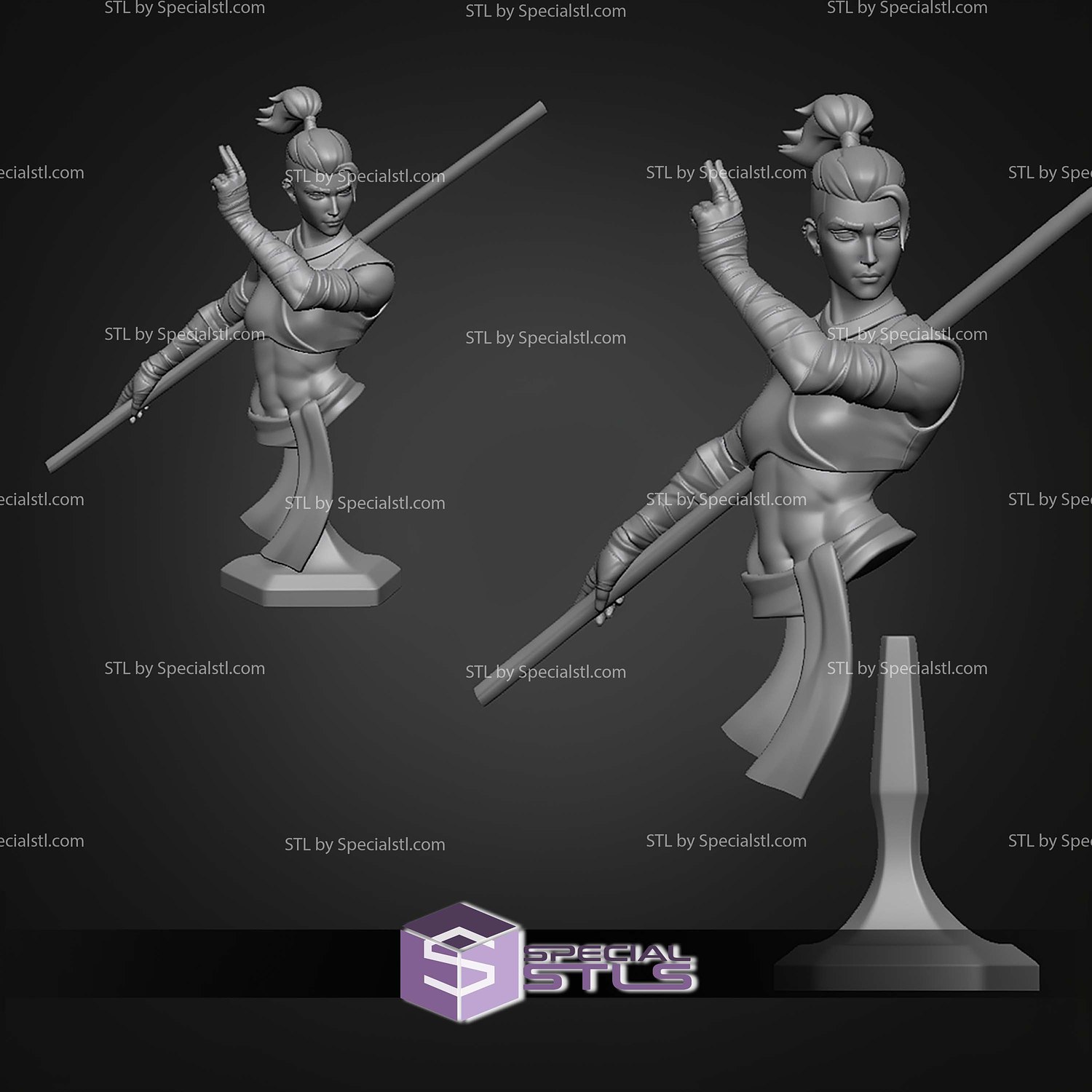 Beauregard Lionett The Mighty Nein Bust STL Files 3D Model — view 4