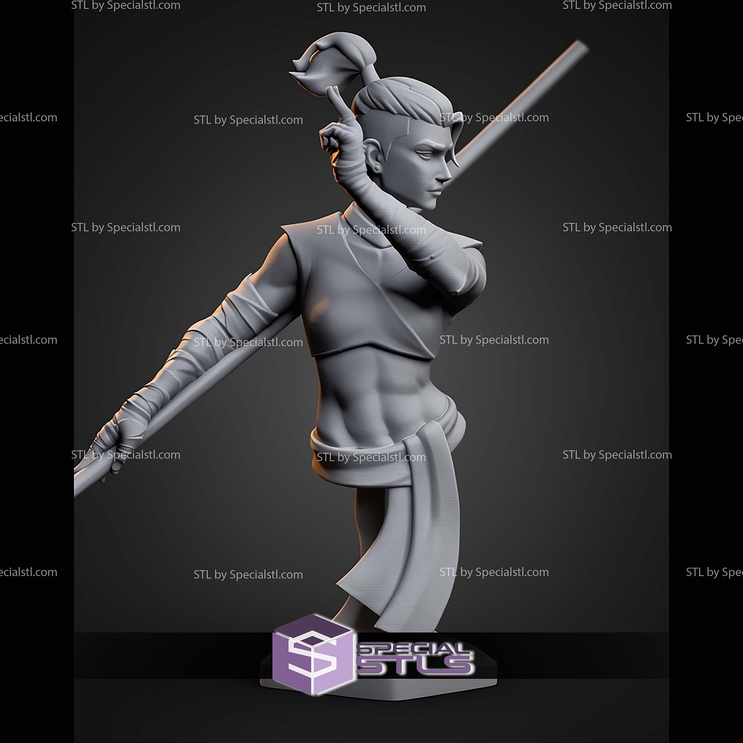Beauregard Lionett The Mighty Nein Bust STL Files 3D Model — view 5