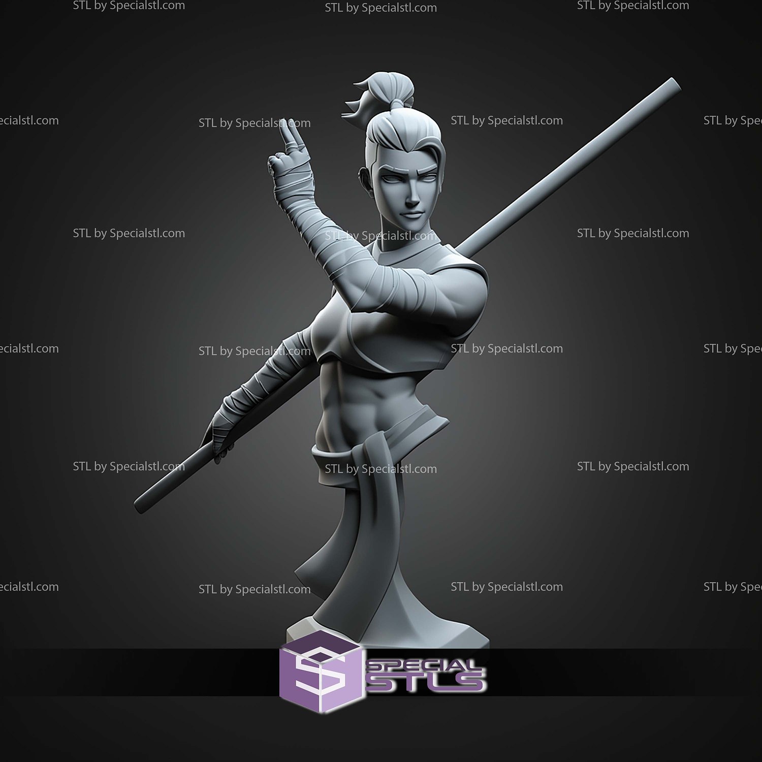 Beauregard Lionett The Mighty Nein Bust STL Files 3D Model — view 6