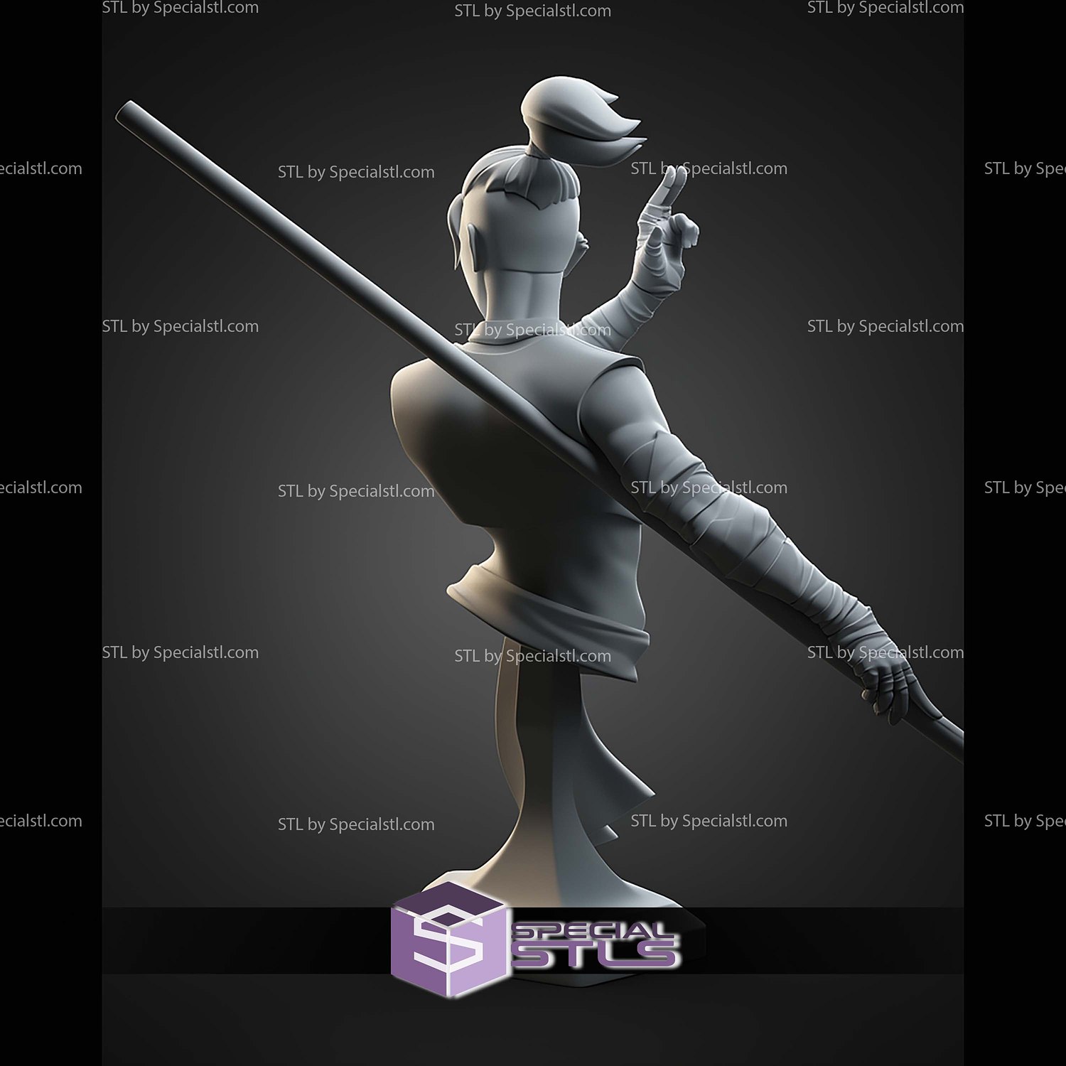 Beauregard Lionett The Mighty Nein Bust STL Files 3D Model — view 7