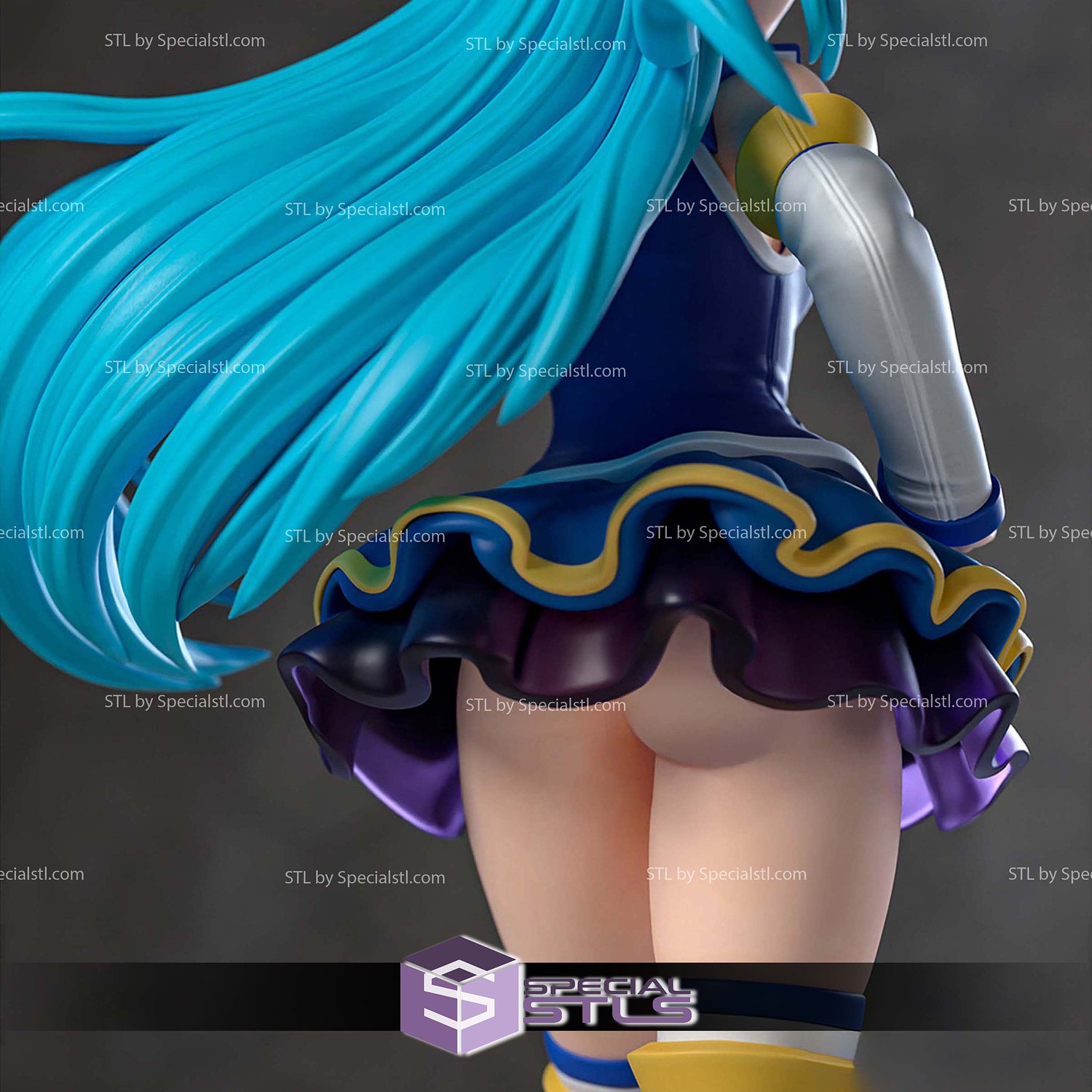 Aqua Konosuba Dress 3D Printer Files STL Model — view 3