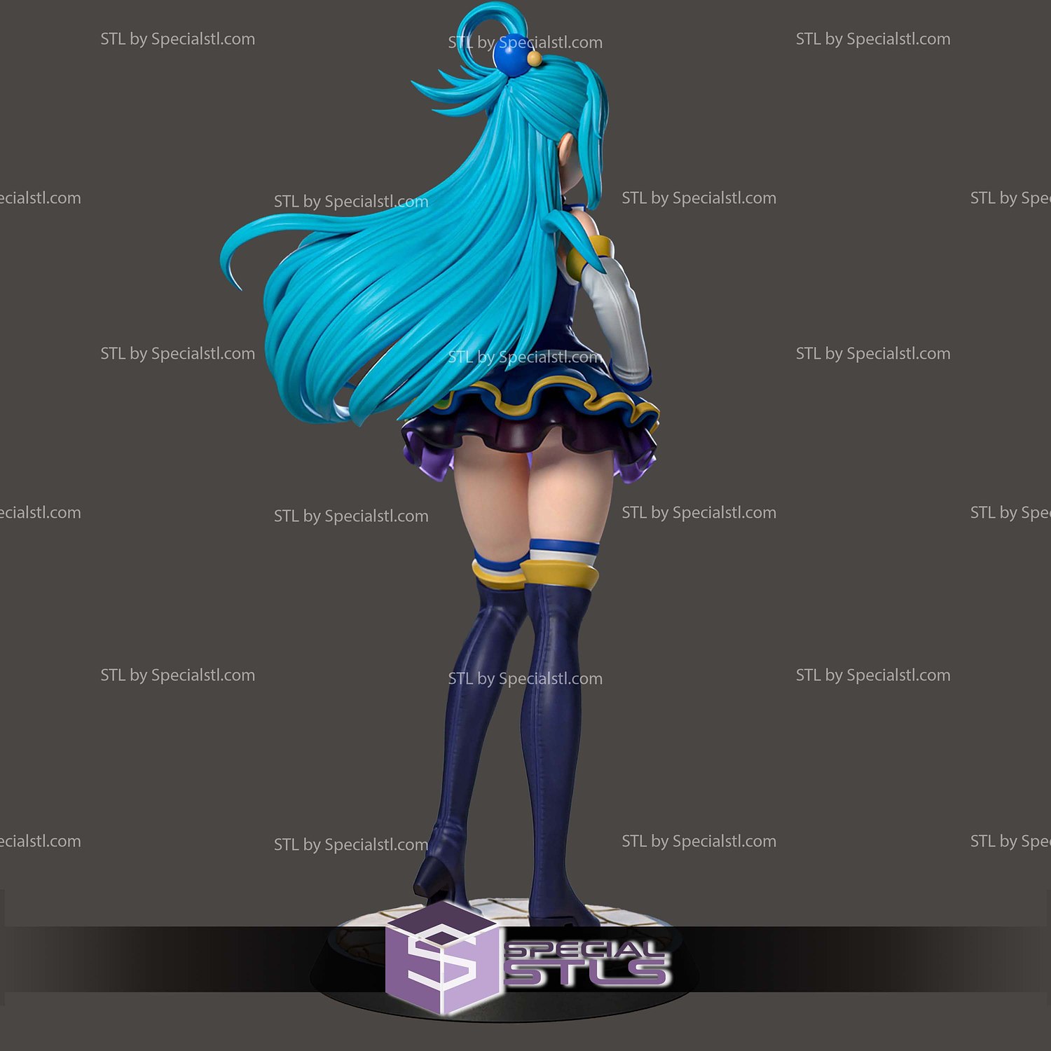 Aqua Konosuba Dress 3D Printer Files STL Model — view 4