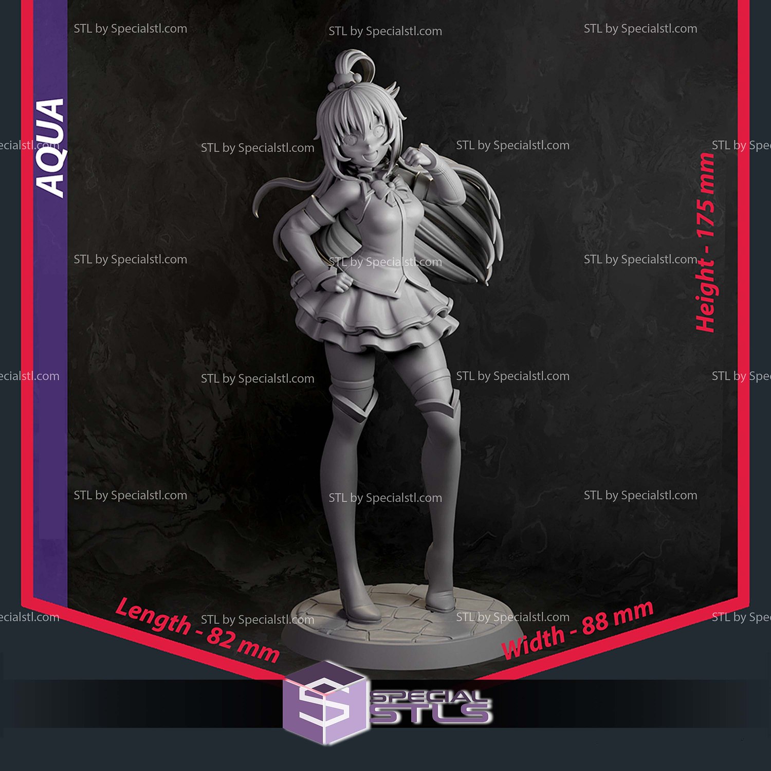 Aqua Konosuba Dress 3D Printer Files STL Model — view 5