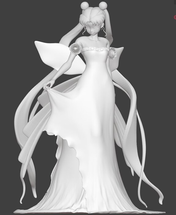 Sailor Moon Serenity fanart 3D STL Model — view 3