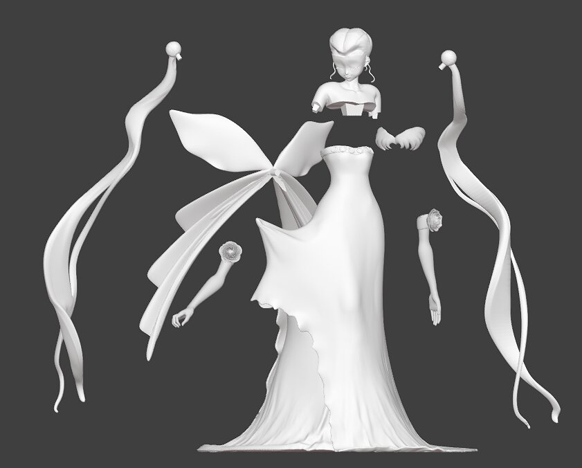 Sailor Moon Serenity fanart 3D STL Model — view 4