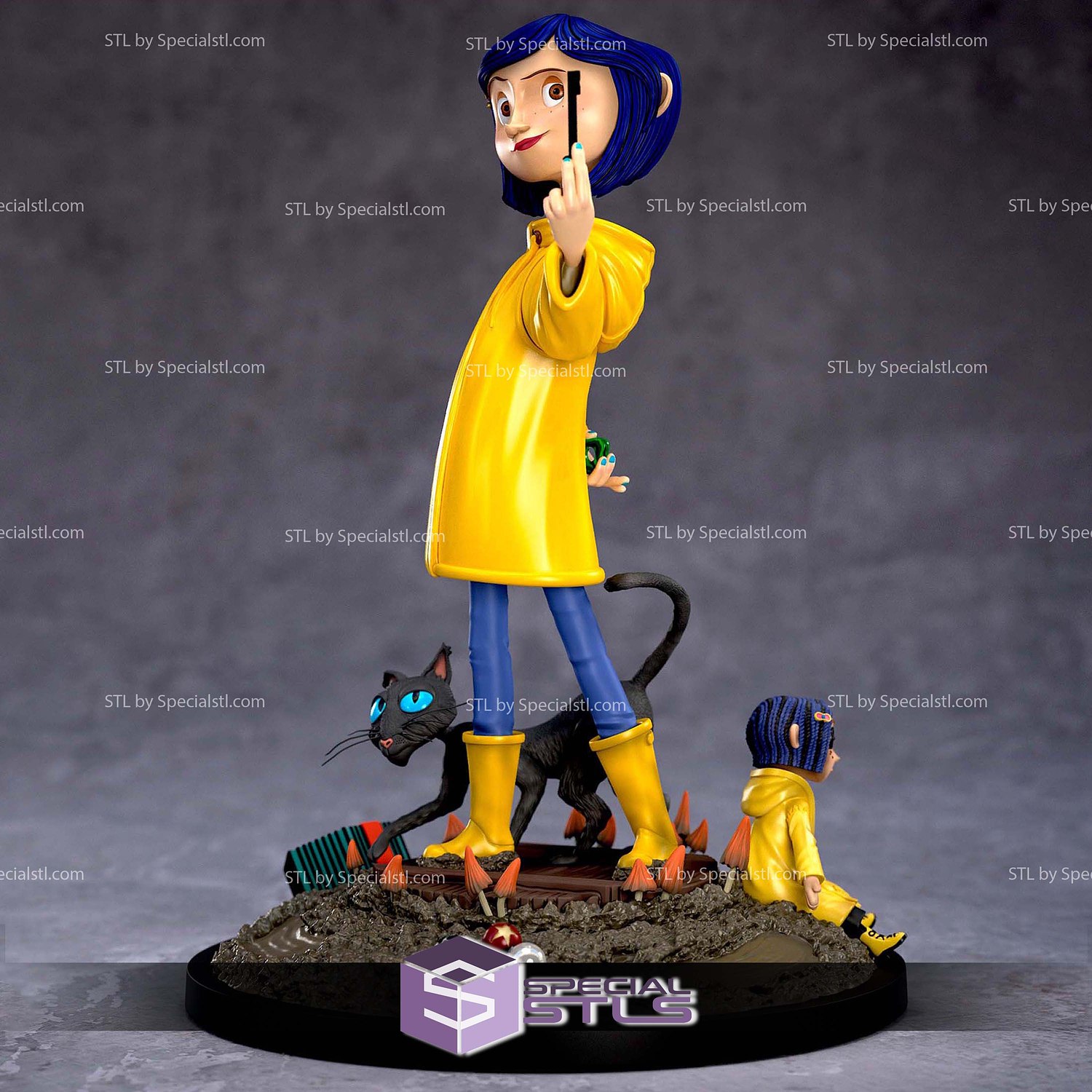 Coraline 2009 STL Files 3D Model — view 4