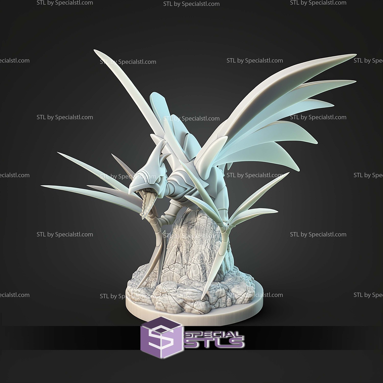 Kaiju Pokemon Skarmory And Mega Skarmory STL Files 3D Model — view 2