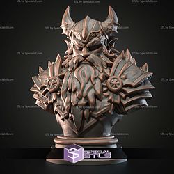 Mini Fantasy STL Collection Chaos Dwarf Bust 3D Model