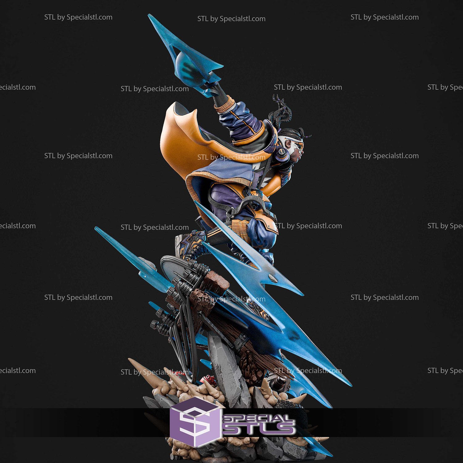 Static Shock Surfing 3D Printer Files STL Model — view 3