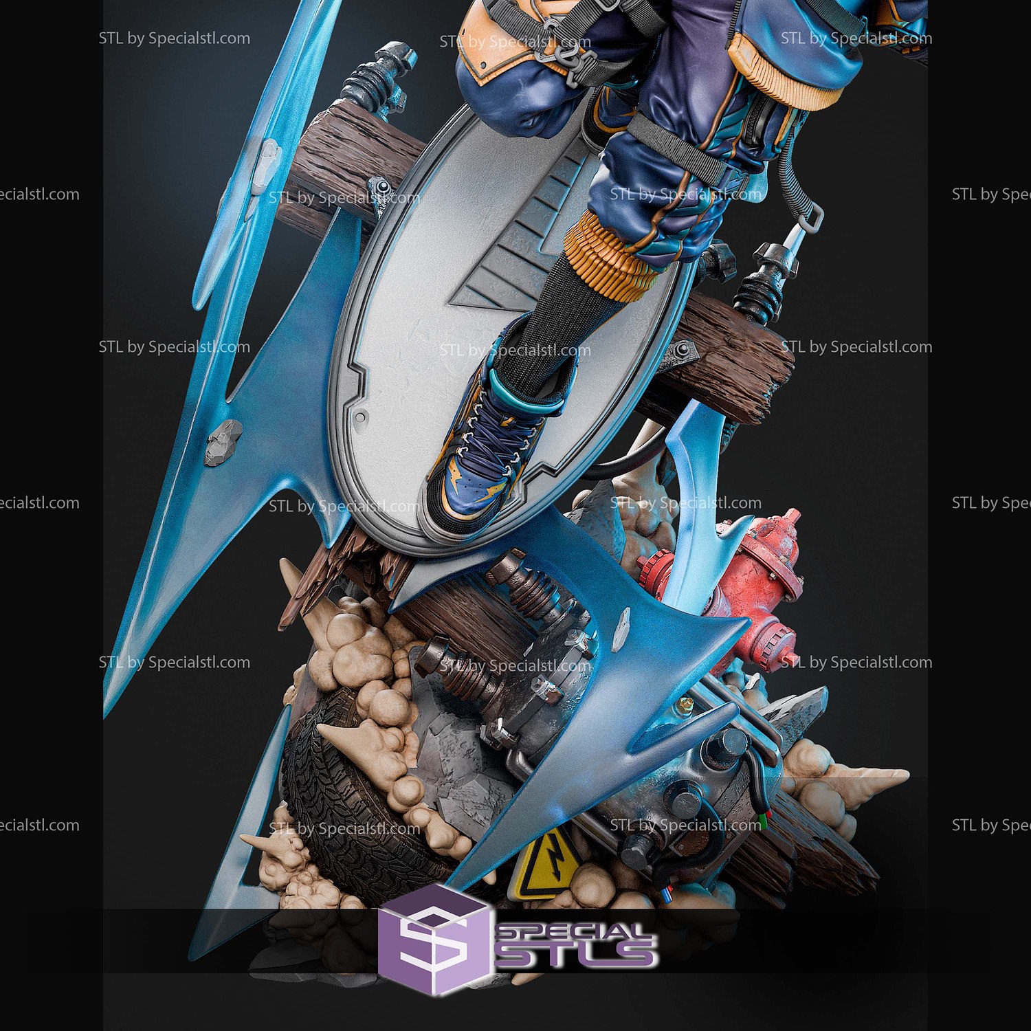 Static Shock Surfing 3D Printer Files STL Model — view 5