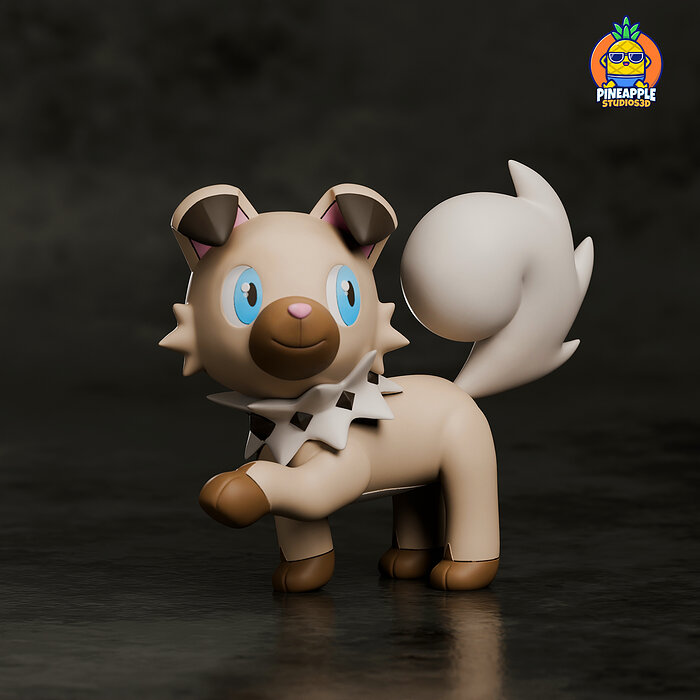 rockruff and lycanrock form 3D STL Model — view 2