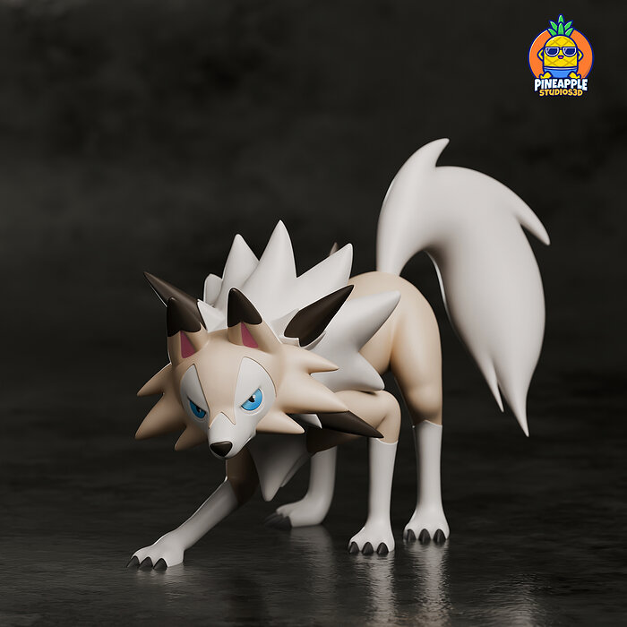 rockruff and lycanrock form 3D STL Model — view 3