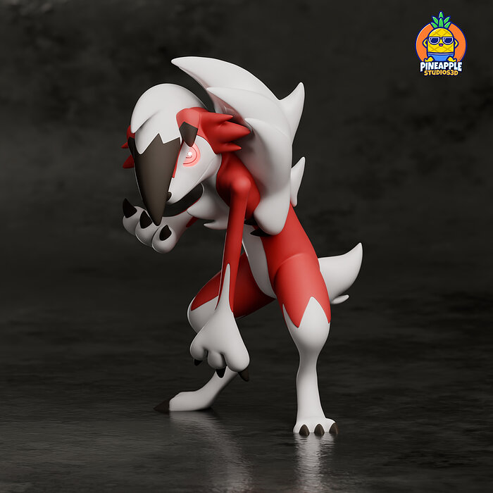 rockruff and lycanrock form 3D STL Model — view 5