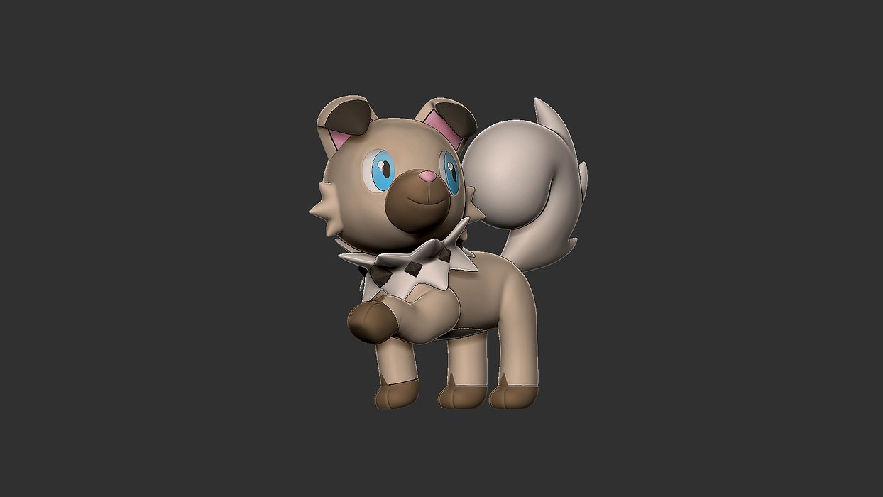 rockruff and lycanrock form 3D STL Model — view 6