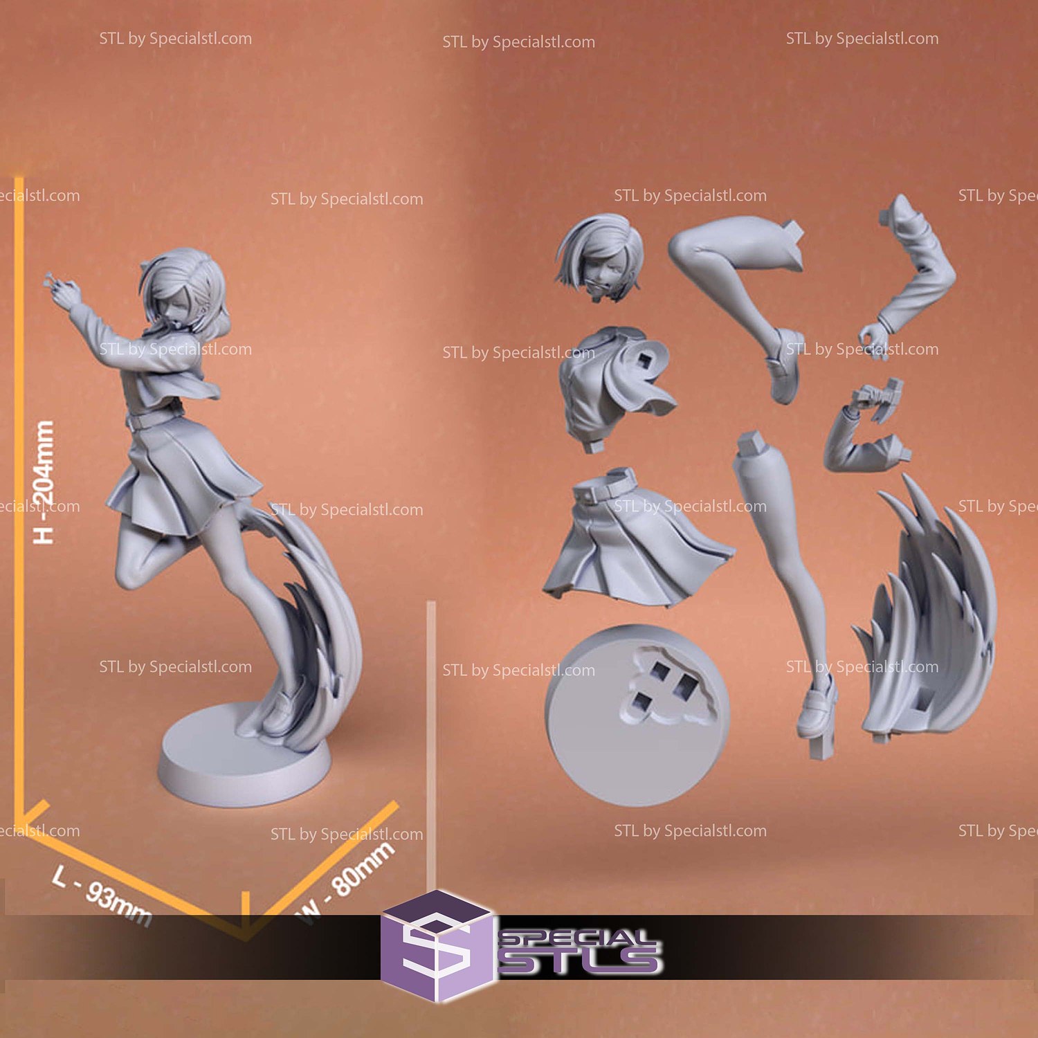 Nobara Battle 3D Printer Files STL Model — view 2