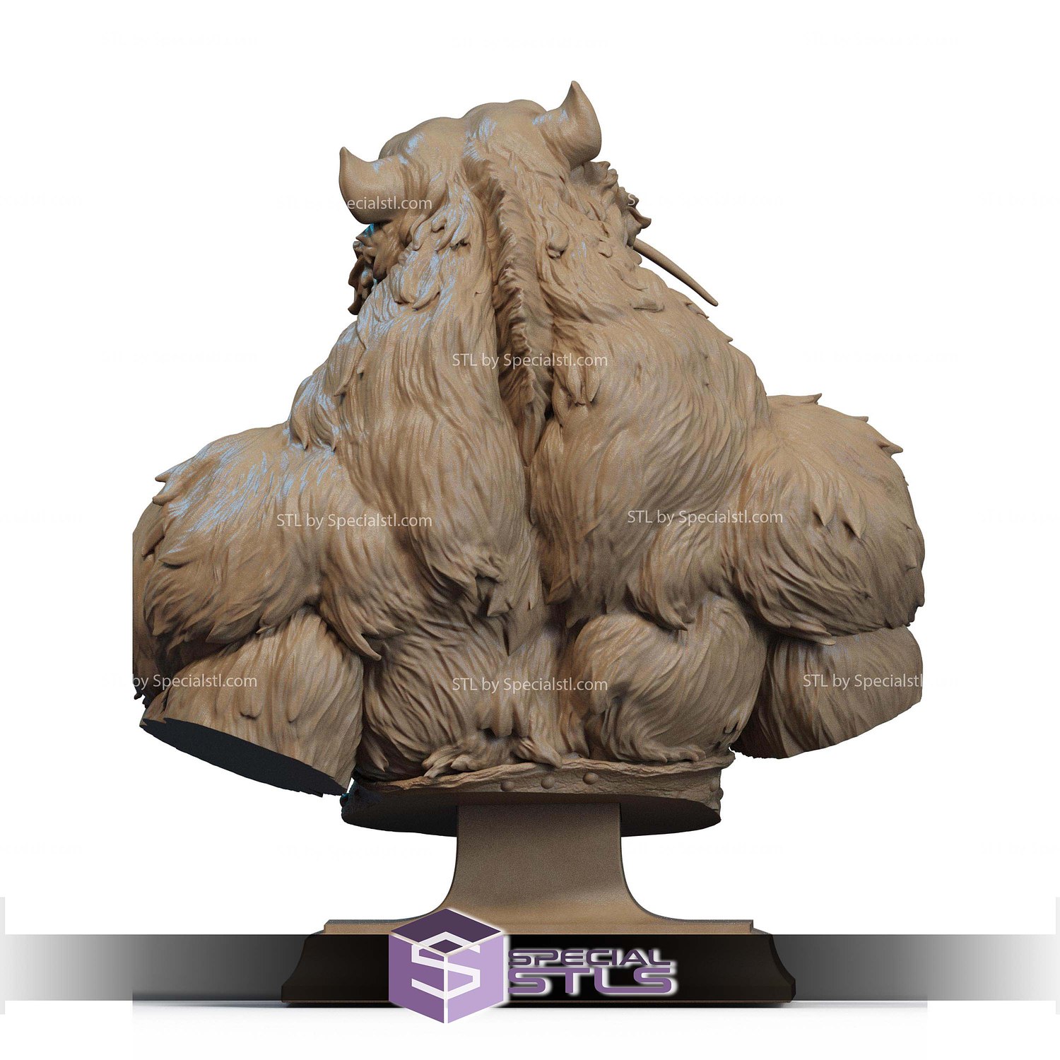 Tai Lung Detail Version Bust STL Files 3D Model — view 3