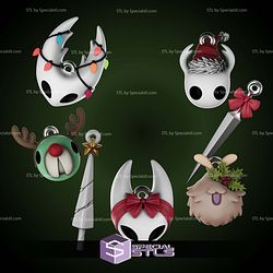 Hollow Knight Silksong Xmas Ornaments STL Files 3D Model
