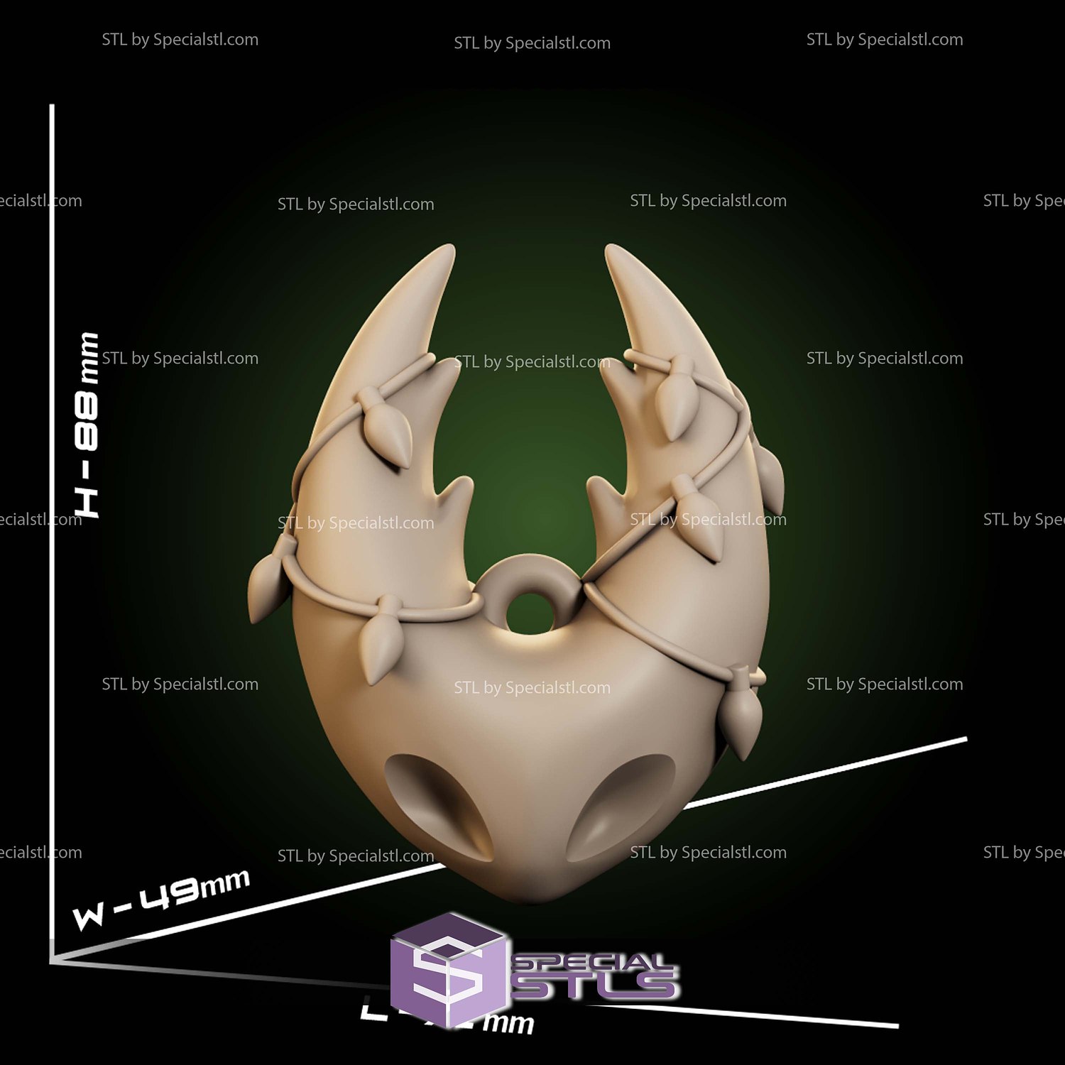 Hollow Knight Silksong Xmas Ornaments STL Files 3D Model — view 4