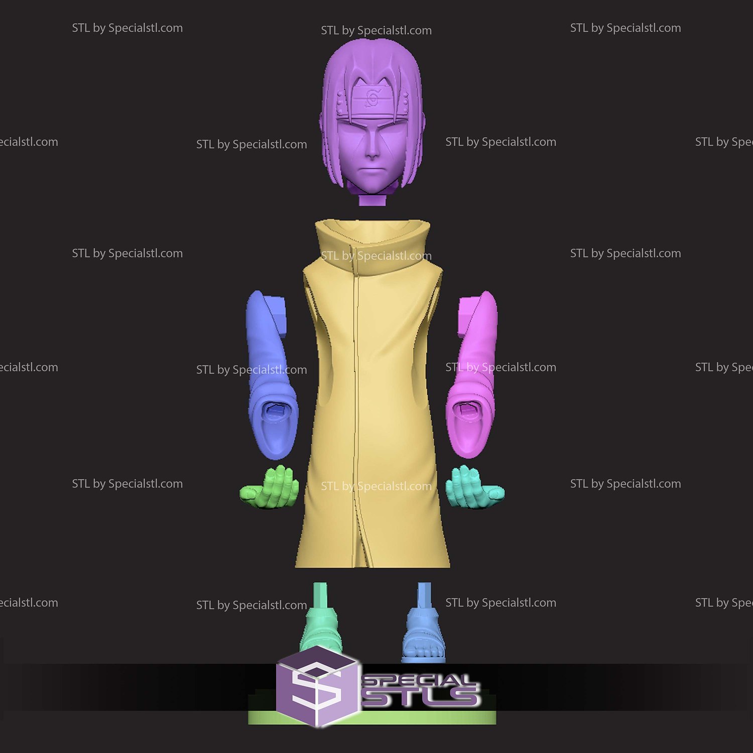 Itachi Uchiha Joystick Holder 3D Printer Files STL Model — view 2