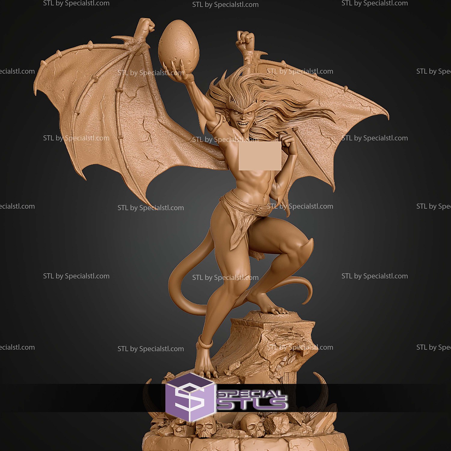 Demona Gargoyles Alternative 250mm STL Files 3D Model — view 2